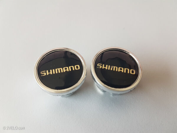Vintage style Shimano black End gold Handlebar Plugs Max 40% OFF Time sale