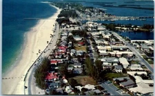 CLEARWATER BEACH, Florida FL birds eye view Postcard