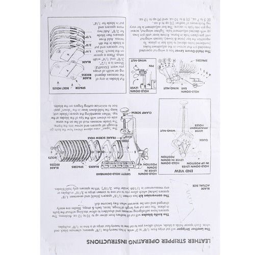 Leder Tischplatte Spitzenschneider für Fransen Flechtstreifen Gürtel und Spitze - Bild 13 von 13