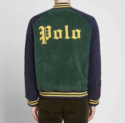 Polo Ralph Lauren Fleece Pirate Skull Sherpa Varsity Jacket Men's
