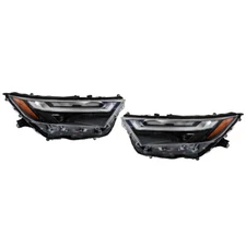 Right&Left Side Projector Headlights For 2022-23 Toyota Rav4 LED Chrome Housing