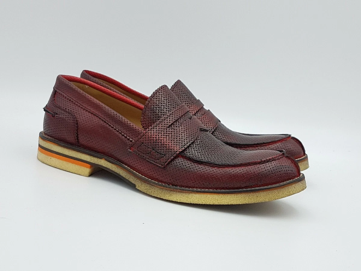 Mens 2 PLUS TWO 1055 Genuine Norwegian Red Leather Churchill Stylish Shoes