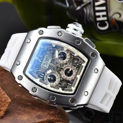Brand-New Richard Technolo Multifunctional Six-Pin Tonneau Quartz Men's Watch