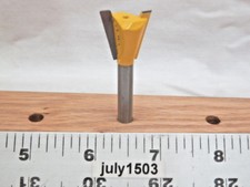 (1) NEW  Yonico 3/4" D 14° Dovetail Bit Carbide Tipped Router Bit 1/4 Shank y2