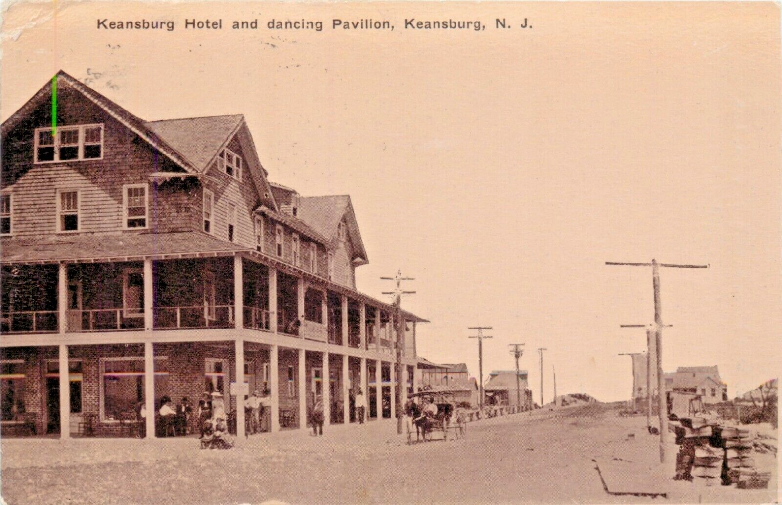 A View Of The Keansburg Hotel & Dancing Pavilion, Keansburg, New Jersey NJ eBay