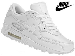 nike air max all white leather