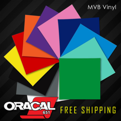 12'' ORACAL 651 Vinyl Rolls | Silhouette Cricut Craft Black White Red Blue Pink