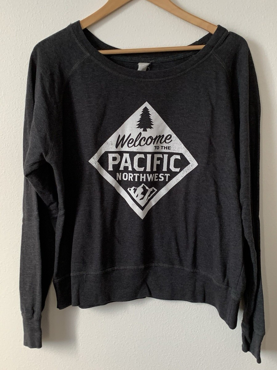 Vintage Pacific Northwest Sweatshirt PNW L Mountains Tree