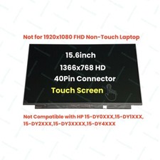 New For HP 15-DY5033DX 15-DY5007DS 15.6" HD LCD Touch Screen M44818-001 40pins