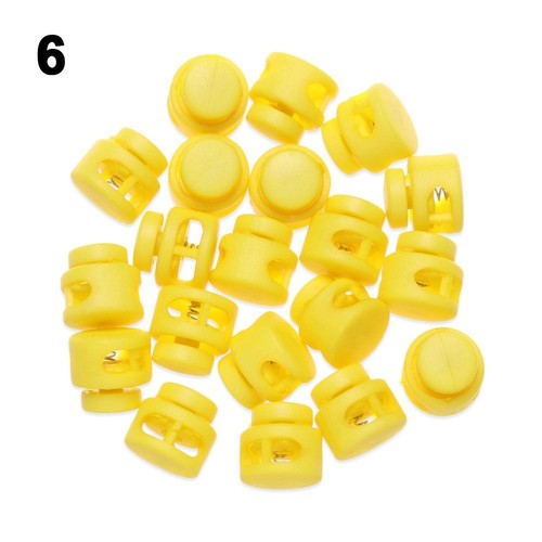 Holes 6mm Hole Apparel Shoelace Plastic Stopper Toggle Clip Cord Lock Bean - Picture 18 of 21