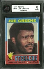 1971 TOPPS #245 JOE GREENE KSA 8 PACK FRESH FOUR MINT CORNERS SOLID CENTERING HQ