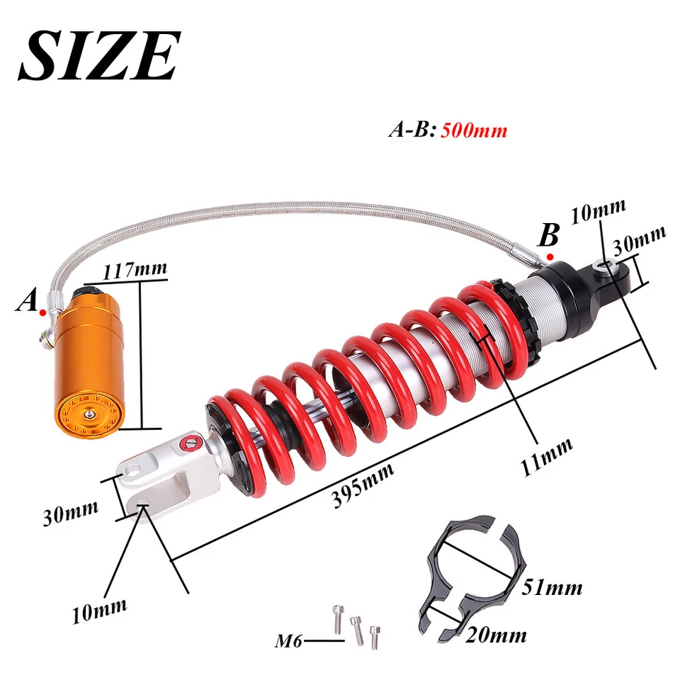 STAGE 4 PERFORMANCE RACING REAR SHOCK ABSORBER FOR HONDA TRX450R Foto 4 de 4