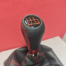 Red Stitch Leather Mugen 6s Jdm Shift Gear Knob For Civic Integra Accord Crz Rsx