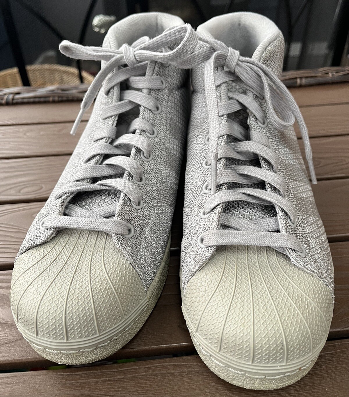 Adidas Pro Model Solid Gray Hightop Basketball Sh… - image 6