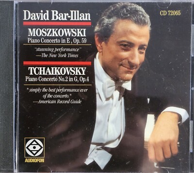 David Bar-Illan:  Moszkowski & Tchaikovsky Piano Concertos (NEW)