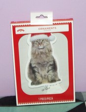 New Holiday Time Santa Kitty Cat Christmas Tree Ornament