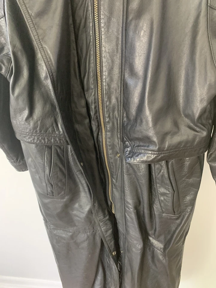 Chaqueta Larga Hombre Med Donna Belle CUERO NEGRO Foto 3 de 4