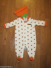 CARTER'S MY 1ST HALLOWEEN PUMPKIN JACK O LANTERN OUTFIT BABY COSTUME 3M 6M NWT