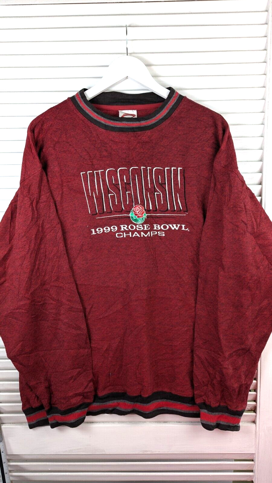 Vintage Rose Bowl 1999 Wisconsin Badgers Football Cadre Athletic Sweatshirt L
