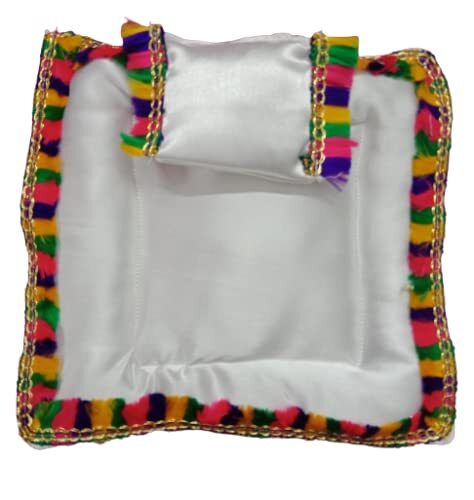 Multicolour Laddu Gopal Kanha Ji Bedding Set With pillows And Blanket size 4 US - Picture 26 of 30