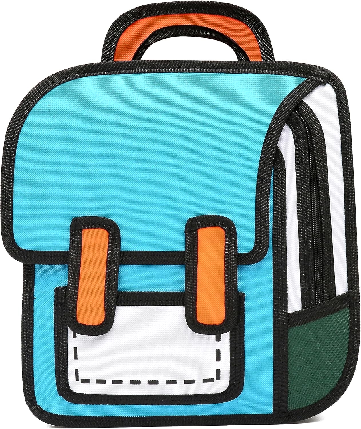 Seniuris Mochila Infantil Dibujo 2D Estilo Cómic Divertido Mochila Escolar