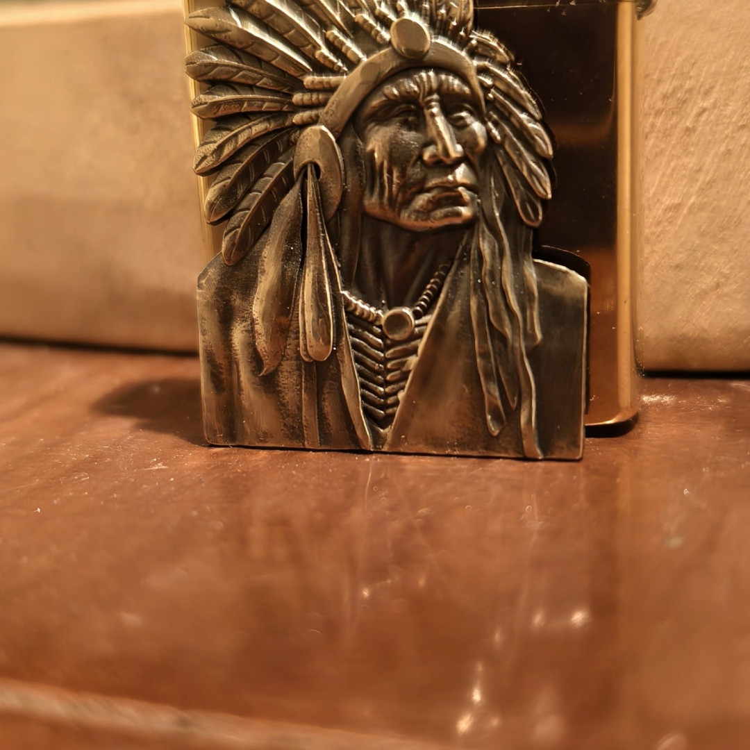 High-quality Indian Chief Sticker Kerosene Lighter Without Lighter Fluid