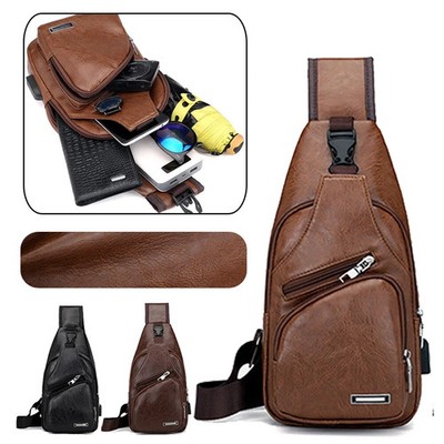 Herren Brusttasche Rucksack Reise Sport Schulter Sling Rucksack Outdoor Umhängetaschen