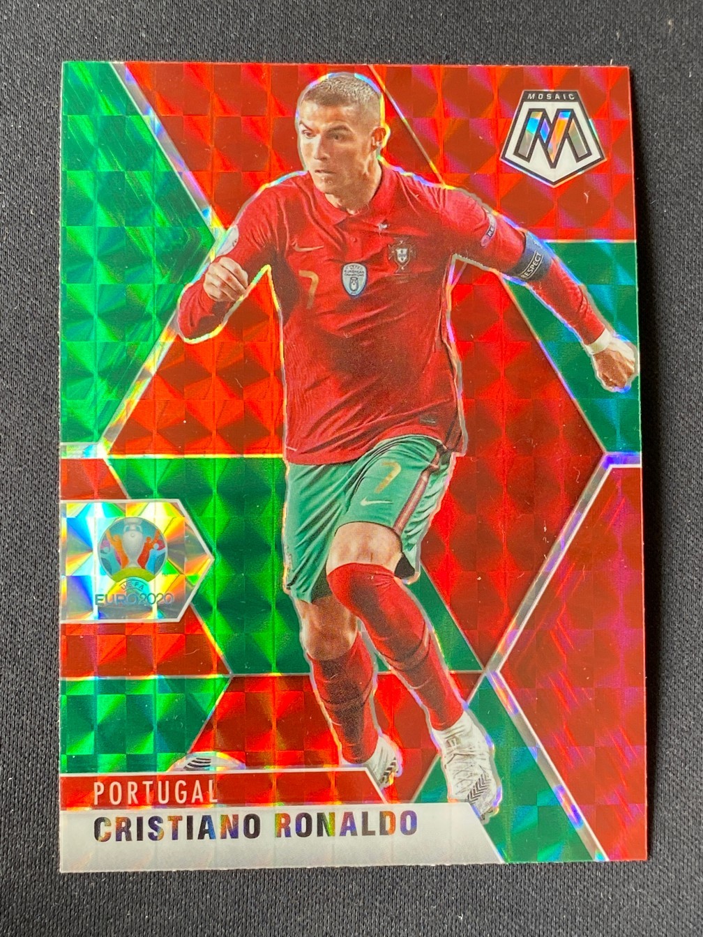 Cristiano Ronaldo 2020-21 Panini Mosaic UEFA EURO Soccer Green #160