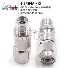 Precision 3.5mm Female To SMA Male 18GHz Microwave Adapter MMwave Test Connector