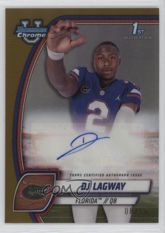 2024 Bowman U Chrome Prospect Gold Refractor 8/50 DJ Lagway #PA-DLA Auto 1fl4