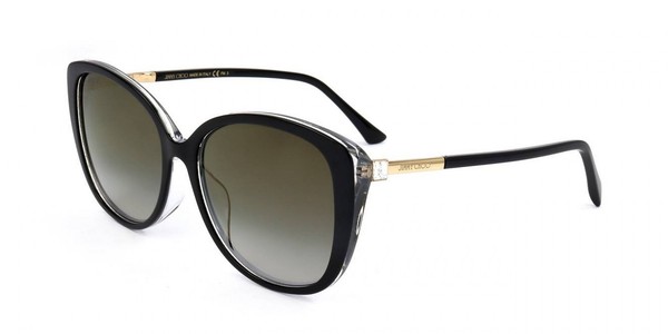 Jimmy Choo Aly/F/S Black Gold Glitter 57/17/145 Damen Sonnenbrillen-image