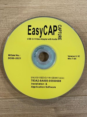 EasyCAP USB 2.0 Video Capture CD Driver Disc DC60-2021 Win7-64 Version 3.1C