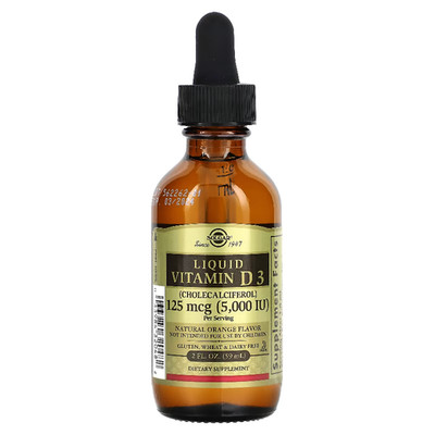 SOLGAR Liquid Vitamin D3 - VITAMIN D3 flüssig 5000IU (125 mcg) - 59 ml