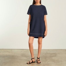 NWT Everlane The Oversized Mariner Shirt Dress Navy Blue XS