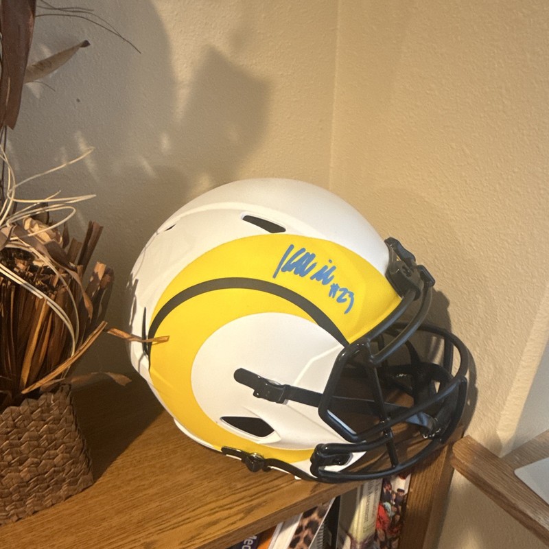 Kyren Williams  Los Angeles Rams Signed Football Helmet - NFL 