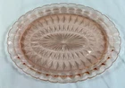 Jeanette Glass Company Windsor Pink Depression Glass Serving Platter Vintage