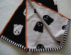 100% Cotton Hand Towel 90x50cm Black White Happy Ghost HALLOWEEN