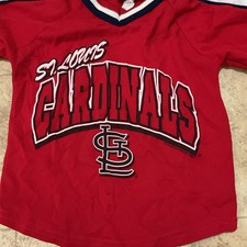 Vintage 1999 St. Louis Cardinals Toddler Shirt Size 7 Red/White