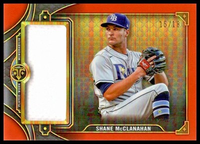 2022 Topps Triple Threads Single Jumbo Relics Amber #SJR3SM1 Shane McClanahan/18