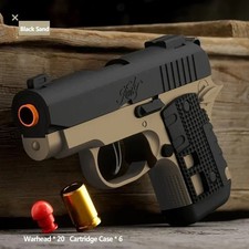 Mini 1911 Shell-Ejecting Toy Pistol   Continuous Soft Bullet Blaster Black 