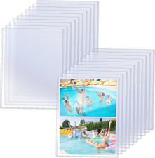 20 Pcs 5" X 7" Rigid Print Protectors, Clear Waterproof Hard Plastic Page She...