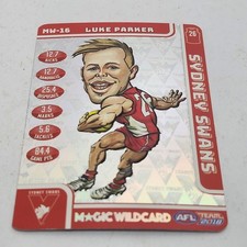 Luke Parker Magic Wildcard AFL Trading Card No# MW-16 AFL Teamcoach 2018