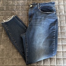 Denizen from Levi  s High-Rise Skinny Jeans Blue Size 14M Raw Hem 25 Inseam