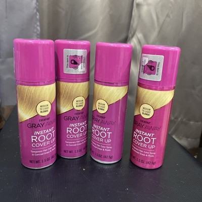 4 Pk Everpro GRAY AWAY Instant Root Cover Up,  Medium To Light Blonde 1.5 OZ