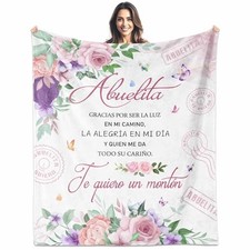 Abuela Gifts in Spanish Blanket Regalos para Abuela en Abuelita 60"X50"