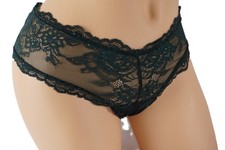 .VICTORIA'S SECRET SEQUINS LACE HIGH LEG CHEEKY PANTY S M
