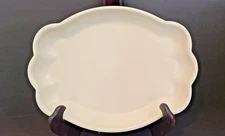 Vintage Metlox Poppy Trail Oval Serving Dish – White Satin – 11.5" – Rare Vernon