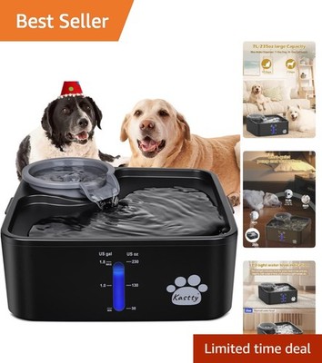 Safety-Assured 2 Gallon Dog Water Fountain with Advanced Filtration & Reminder