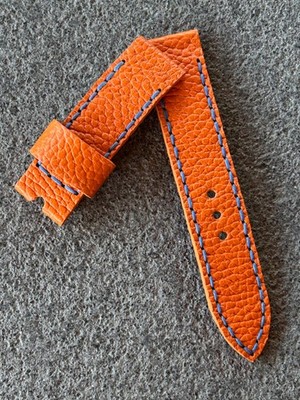 Uhrenarmband 22 mm orange f. z.B. TAG Heuer Monaco Gulf