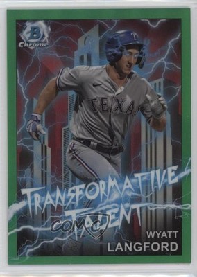2023 Bowman Draft Transformative Talent Green Refractor 83/99 Wyatt Langford o7m
